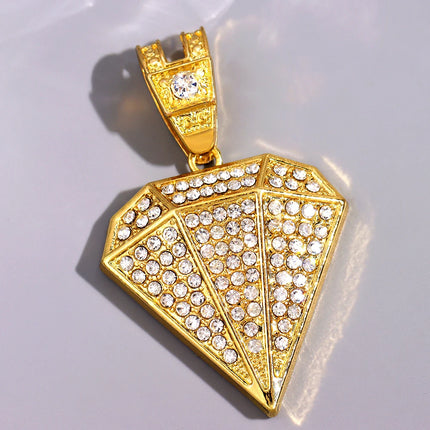 Hip hop Men Iced Out Cuban Link Chain Necklace for Men withPanda Tiger Shark Lip Heart Dollar Pendant Wholesale Jewelry Gifts
