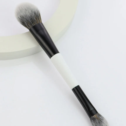 Double Head Makeup Brushes 2 In 1 Flat Angled Foundation Concealer Contour for Blending Loose Powder Liquid Cream Cosmetic Tools
