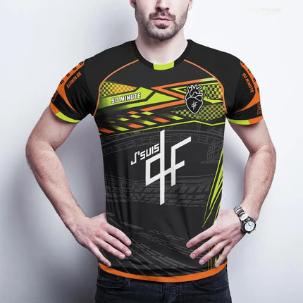 90 Minute PNL J'suis QLF Printed Jersey Men's and Women's Youth Short Sleeve Football Training T-Shirt Adult Children's Clothing