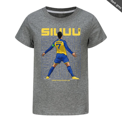 Summer Kid boy clothes Set Children Girls Football CR7 Star Printed T-shirts Topm Bottom Tracksuits