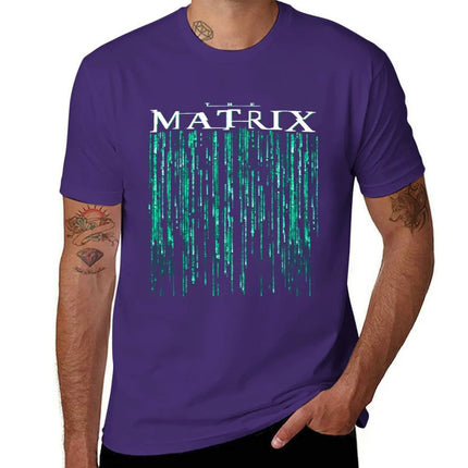 The Matrix Movie Code Logo T-Shirt heavyweights summer clothes summer tops funnys mens graphic t-shirts pack