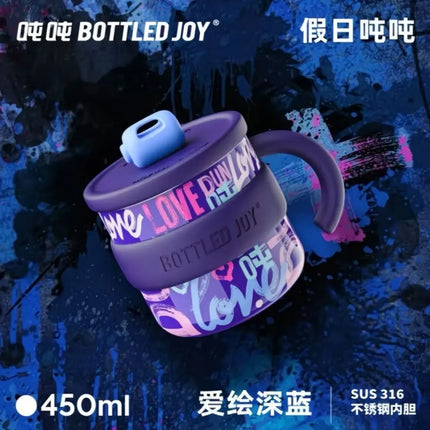 Bottled Joy Wang Yibo Limited Edition Coriander Cilantro Tumbler Insulated Mug with Unique Code Stainless Steel Water Bottle