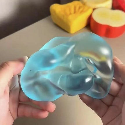 Squishy Green Apple Stress Ball Soft Fidget Sensory Toy for ADHD Autism Slow Rebound Squeeze Toy for Adults Kids Christmas Gift