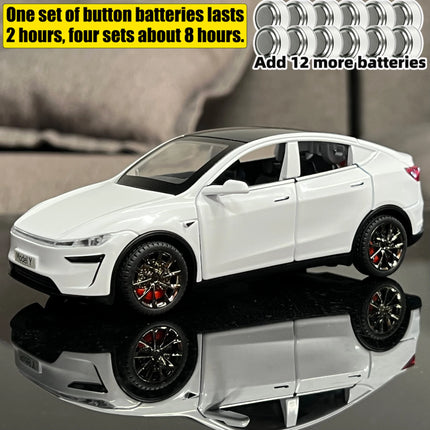 New 1:32 Model Y Electric SUV Alloy Metal Diecast Model Car Sound And Light Pull Back Children Toy Cars Birthday Present Friend