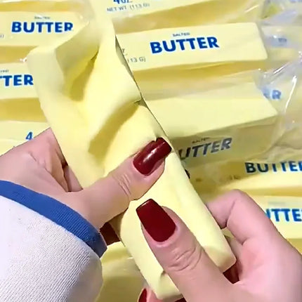 Squishy Elastic Butter Stick Fidget Toy Cheese Shape Stress Relief Game Funny Decompression Prank Squeeze Toy for Anxiety Relief