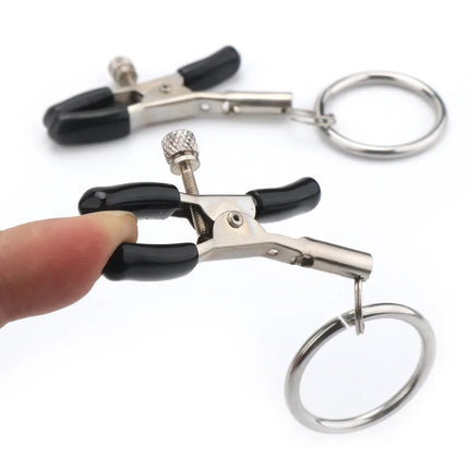 Stainless Steel Metal Chain Nipple Milk Clips Breast Clip Sex Slaves Nipple Clamps Sex Toys Butterfly Style For Couples