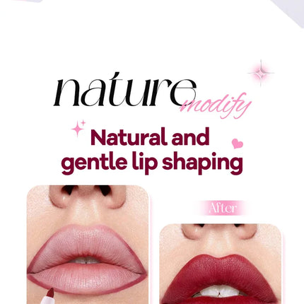 O'CHEAL Double-Headed Matte Lipstick Lip Liner 2 IN 1 24 Hours Long Lasting Sexy Red Lip Lipstick Lipliner Pencil Makeup