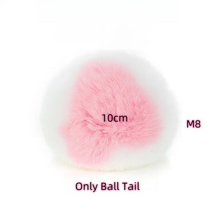Small Silicone Butt Plug Dildo Vaginal Plug with Detachable Fake Soft Fox Rabbit Tail for Couple Anal Bead Dilator Sex Toys
