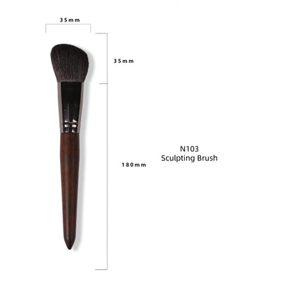 Goat Hair Makeup Brushes Set: Eyeshadow Brush, Foundation Loose Powder Brush, Blush Brush,Comestic Beauty Tools Preminum Quality