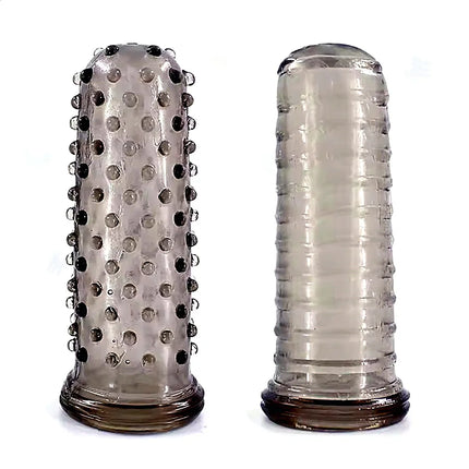 Reusable Condoms Silicone Finger Sleeve Vagina G Spot Clit Stimulate Masturbation Finger Sleeve Orgasm Sex Toys For Women Men