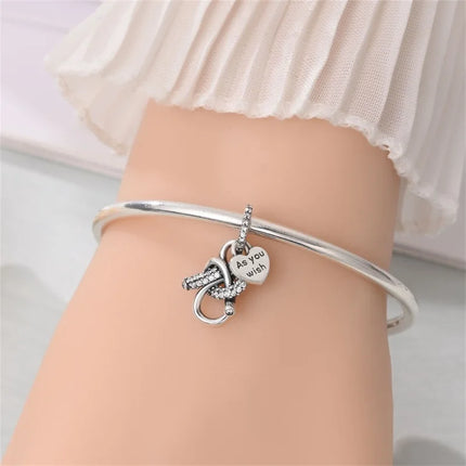 Original 925 Sterling Silver Charms Beads Cute Mushroom Unicorn Love Wings Pearl Charm for Bracelet Pendant Woman Girl Jewelry