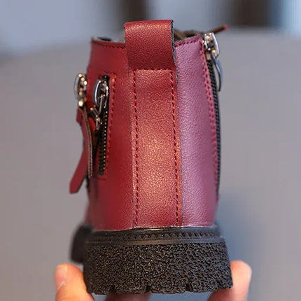 2025 Spring Autumn Winter Ankle Boots Light Girl Platform Shoes Burgundy Beige Black Boys Short Boots Super Cozy Shoes