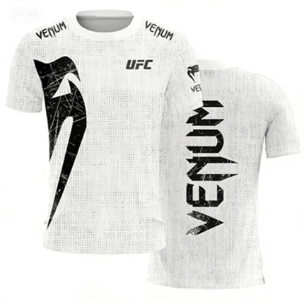 Hot Summer Selling UFC Boxing Fighting Competition Men's T-shirt Fashion Quick Drying Casual Breathable O-neck Short Sleeve Tops