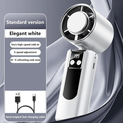 Lenovo 199-speed High-speed Cooling Fan Usb Charging Digital Display Large Wind Turbine Handheld Portable Fan Mini Cooling Fan