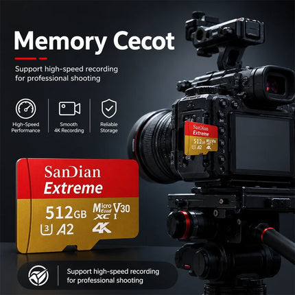 128GB SD Card Memory Card for Camera Phone Tablet Video Photo File Storage