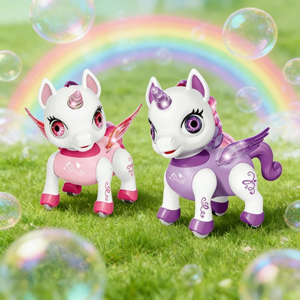 Exquisite Pets RC Interactive Unicorn Puppy Toys 2.4GHz Rechargeable Dancing Light Sound For Kids Toddlers