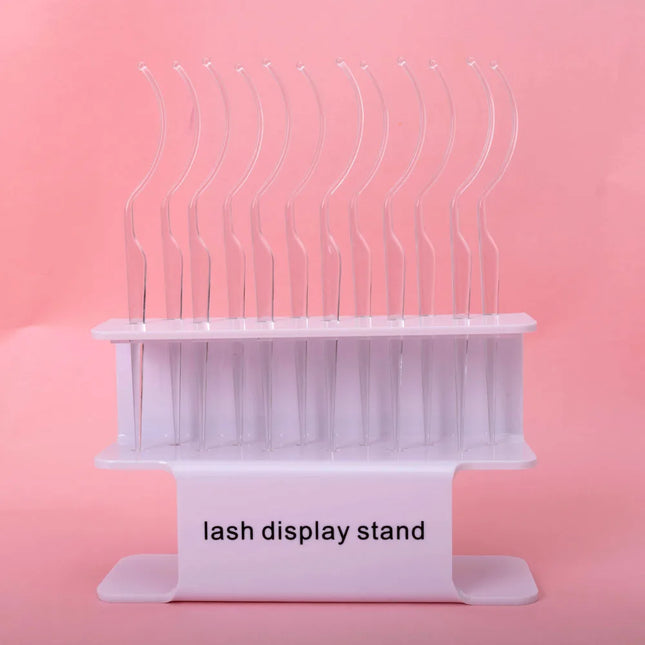 Yiernu customized Lash Tester Stick Fancy Eyelash Display Stand with 12 Eye Lash Test Sticks Holes Eyelash Displaying Testers
