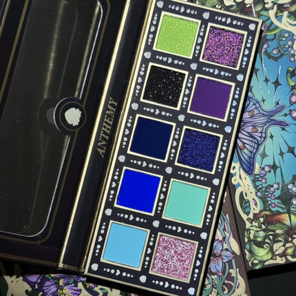 Anthemy 12 Color Eyeshadow Palette Backlight Butterfly Matte Chameleon High Pigmented Shimmer Flash Spotlight Eye shadow