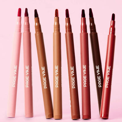 Lipliner Pencil Long-Lasting Matte Creamy Plumping Lip Stain Waterproof Natural Nude Brown Slim Plush Brush Head Lipliner Makeup