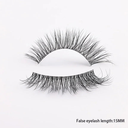 Clear Band Eyelashes Natural Fluffy 3D Mink Lashes D Curl  Volume Wispy False Eyelashes With Clear Band Soft  Reusable Lashes