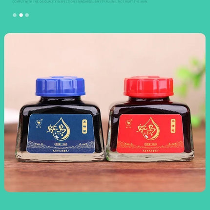 4 Colors Non-Carbon 48ml Bottle Fountain Pen Ink,Black, Blue, Red,Dark Blue,Non-Erasable, Office And School Supplies