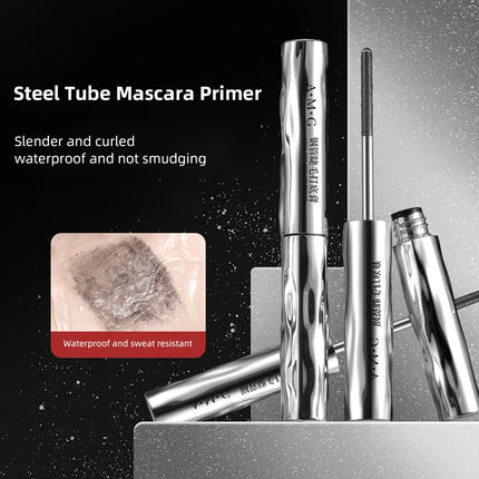 Metal Iron Lashes Mascara Waterproof Silk Fiber Mascara Black Long Curling Eyelash Extensions Non-clumping Eyes Makeup Cosmetics