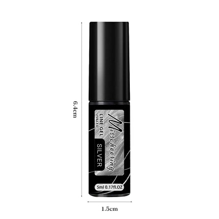 1/2/3pcs Super Bright Mirror Pull Line Graffiti Painting Stripe Gel Nail Polish 5ml Metallic Liner Gel Semi-Permanent Nail Art