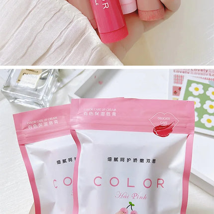 HAIPINK 3-Piece Set Tinted Moisturizing Lip Balm - Hydrating, Fade Lip Lines, Prevent Chapping