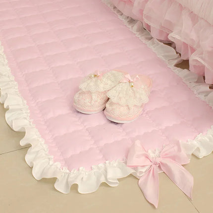Super Sweet Carpet Romantic Carpets for Living Room Bowknot Living Room Rug Bedroom Rugs Ruffle Area Rug for Bedroom Sofa Mat