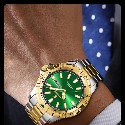 POEDAGAR Luxury Quartz Man Watch Waterproof Luminous Date Week Men Watch Military Stainless Steel Men's Watches Sport Male Clock
