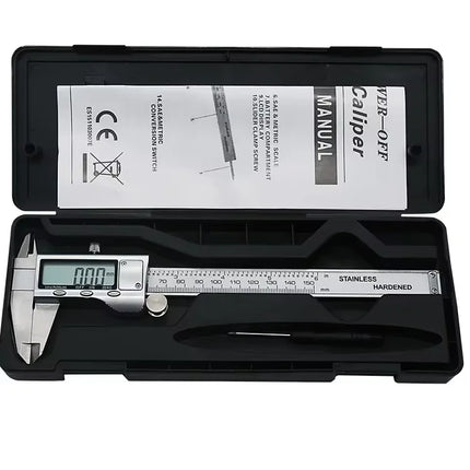 6 Inch 150mm Digital Vernier Caliper Stainless Steel Micrometer Measuring Tool Depth Ruler