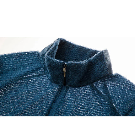 Men's Half-Zip Air Fleece Pullover Stand Collar Thermal Mid-Layer Jacket Anti-Static Anti-Pilling Outdoor Hiking Sportswear