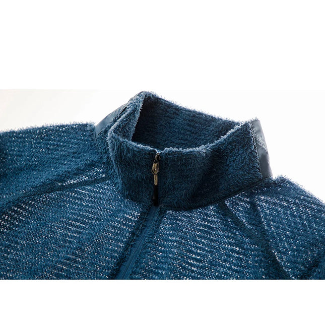 Men's Half-Zip Air Fleece Pullover Stand Collar Thermal Mid-Layer Jacket Anti-Static Anti-Pilling Outdoor Hiking Sportswear