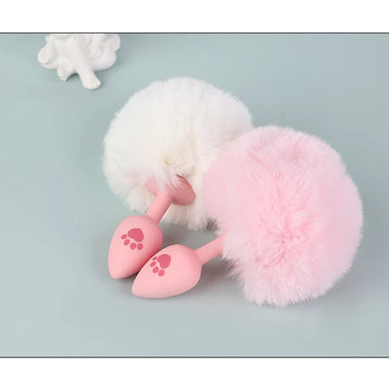 Cat Paw Anal Plug Adult Couple Games Butt Plug Erotic Product Penetration Anal Toy with Hairball Fox Tail Sex Toys for Men Women