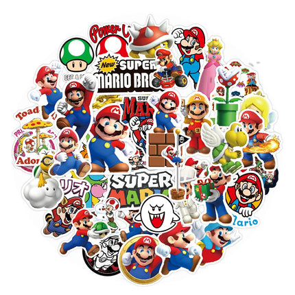 Super Mario Theme Birthday Party Supplies - Favors Gifts Stamps Bracelets Stickers Gift Bag Pinata Fillers Christmas Decoration