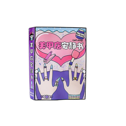 Developmental 3D Nail Shop Quiet Book Creative Homemade DIY Dress Up Puzzle Style Craft Makeup Quiet Book Toddlers