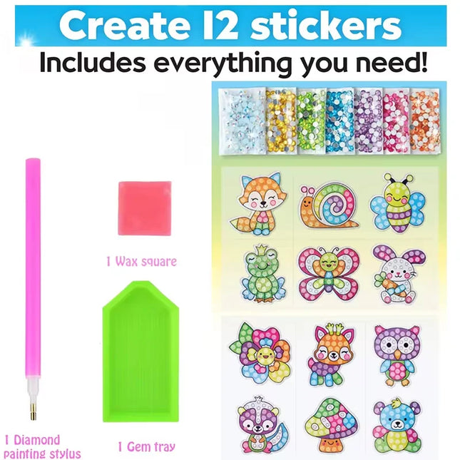 5D Diamond Painting Kit DIY Crafts Easter Basket Stuffers Gifts for Girls Kids Ages 3-12 Party Favors Bag Pendant Toys