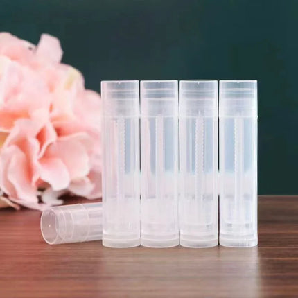 100Pcs 5ml Empty Lip Gloss Tubes Cosmetic Containers Wholesale Lipstick Jars Balm Tube Cap Container Travel Makeup Tool Lip Balm