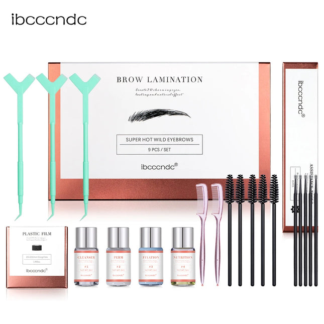 2-in-1 eyebrow lamination and tinting kit, eyebrow lifting kit with tint and plastic wrap