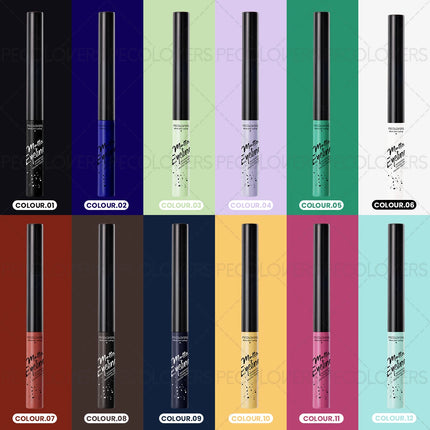 Long-Lasting Matte Finish, Easy-to-Apply,Colored Eyeliner, Matte Eyeliner Pens
