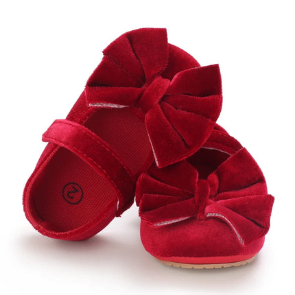 Baby Girls First Walkers 0-18 Months Red Princess Shoes Soft Sole Spring Autumn