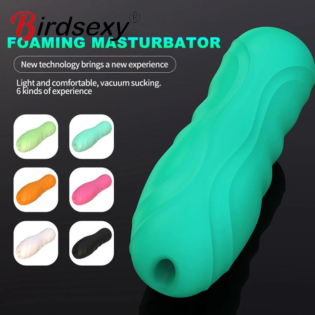 Male Masturbator Cup Realistic Vagina Pocket Pussy Man Masturbation Glans Blowjob Portable Airplane Cup Sucking Sex Toys For Men