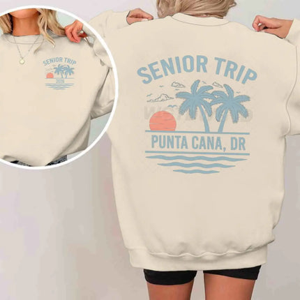 Senior Trip 2026 Sweatshirt Men Women Clothing Unisex Classic Casual Crewneck Top Senior Trip 2026 Fashion Casual Hooded Shirt