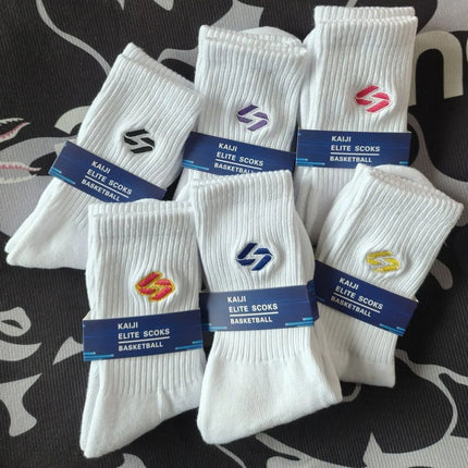 New Lakers Player Doncic Towel Bottom Socks Men's Sport Socks Quick Dry Anti-Slip Sweat Absorbent Mid-Calf Basketball Socks