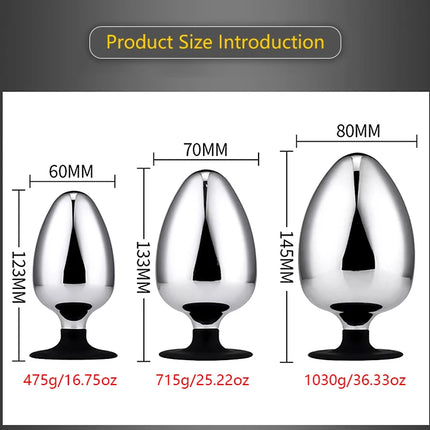 Runyu Metal Anal Plug Sexy Adult Butt Plug Penetration Anal Toy Plug Anul Huge Dildo Fetish But Pluk Erotic Products SM Sex Toys