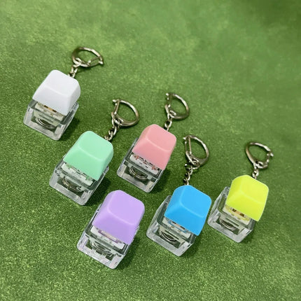 New Stress Anxiety Relief Keyboard Keychain Four Finger Button for Office Home Adults Kid Decompression Clicker Hot Gadget Gifts