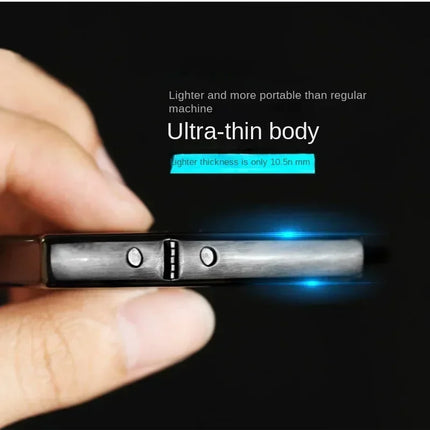 Ultra Thin and Portable Kerosene Lighter Square Head, Personalized Retro Creativity, Old-fashioned Grinding Wheel Windproof