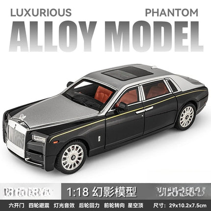 1:18 Phantom Diecast Toy Cars Model Simulated Pull Back Limousine Zinc Alloy Metal Toy Car Gifts Collection