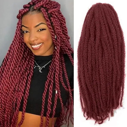 Marley Twist Braiding Hair 18Inch Long-Lasting Fluffy&Tangle-Free Cuban Twist Hair Crochet Hair Ombre Honey Brown T1B/30/27