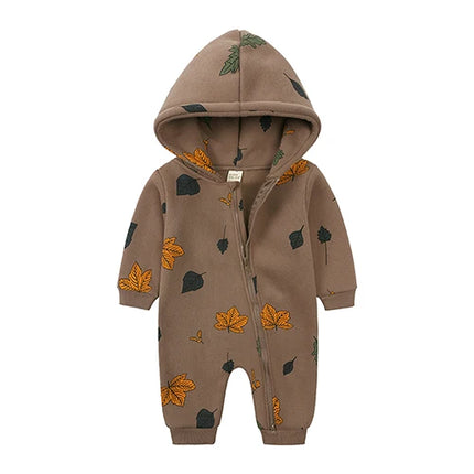 New Bodysuit For Newborn Rompers Baby Boys Girls Clothes Long Sleeve Solid Hoodies Bear Jumpsuit Costume Infant Onesies 3M-24M